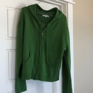 Green cardigan